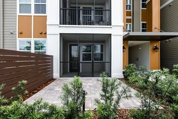Extended patio with pavers available with select apartments